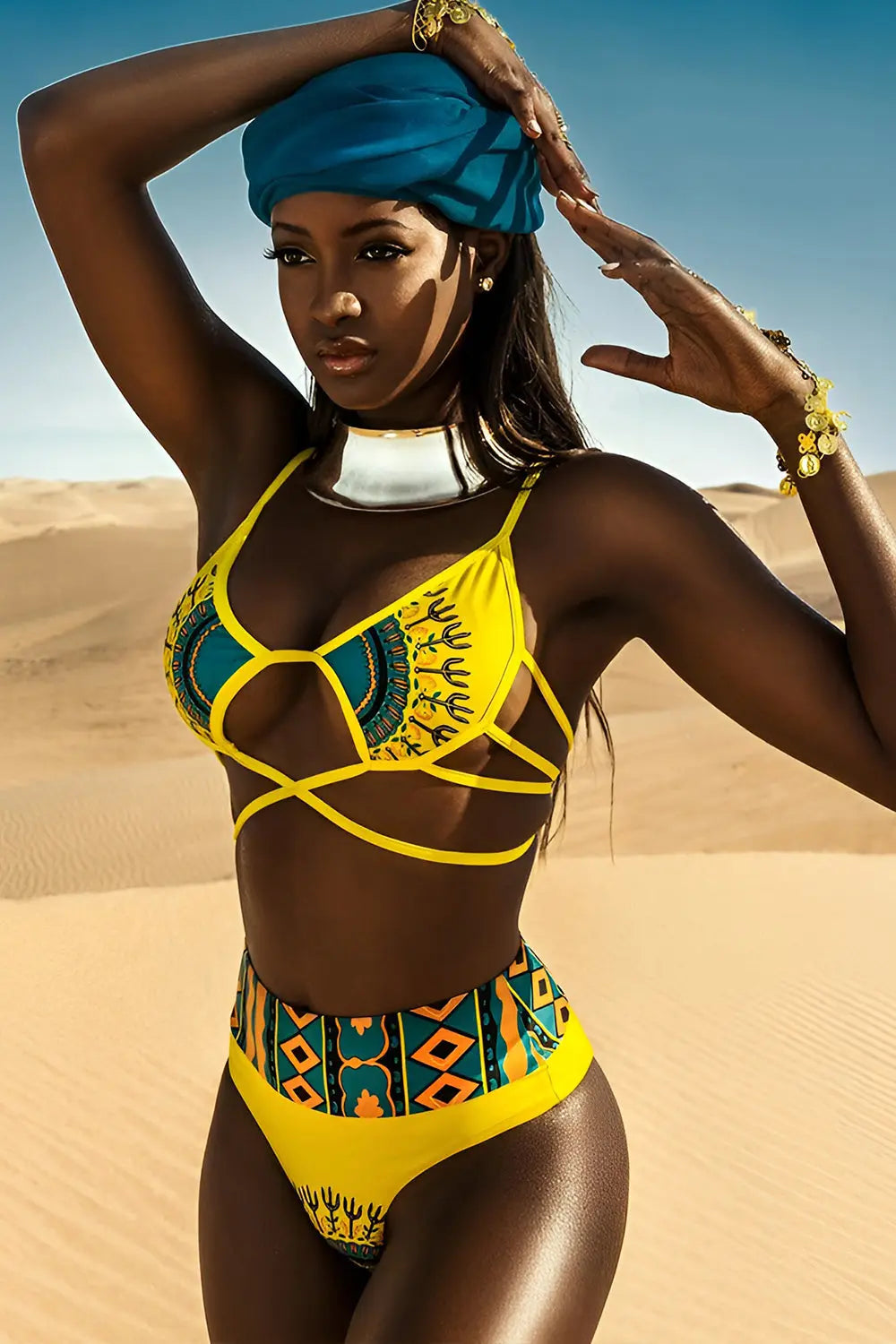 African Style Bikini - Yellow - Strange Clothes