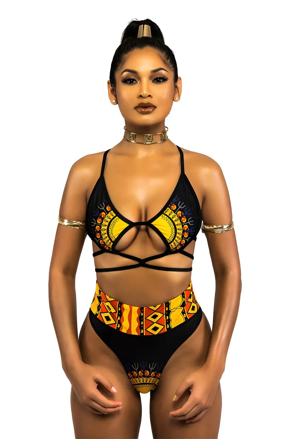 African Style Bikini - Black - Strange Clothes