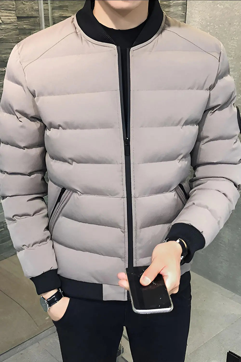 Baseball Jacket - Grey - Strange Clothes