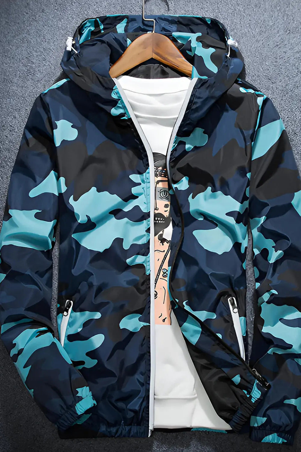 Camouflage Jacket - Blue - Strange Clothes