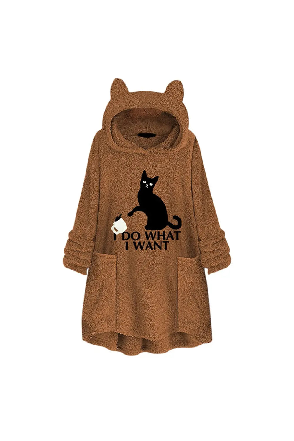 Cat Big Hoodie - Earth Yellow - Strange Clothes