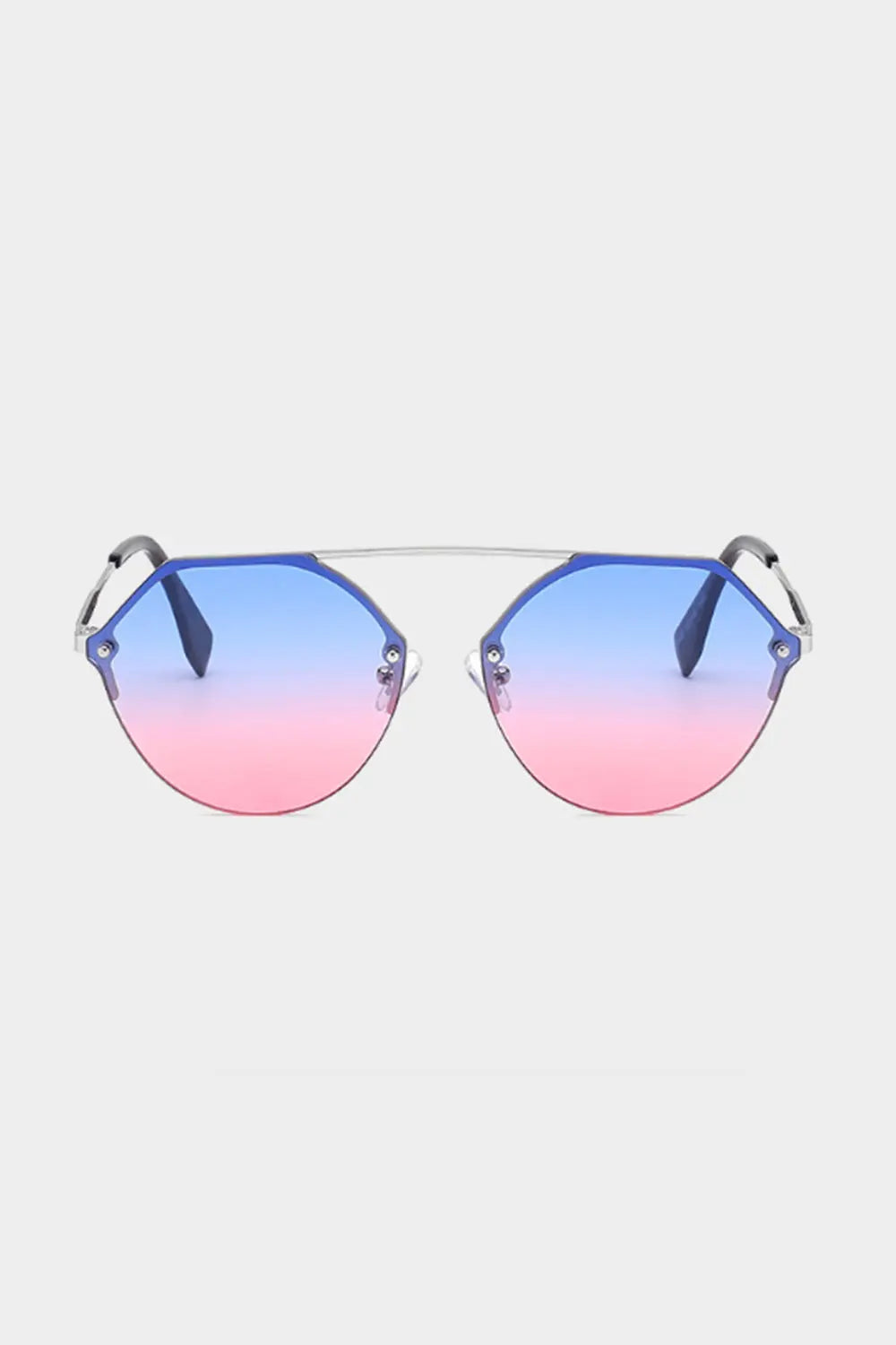 Diamond Polygon Sunglasses - Blue Pink - Strange Clothes