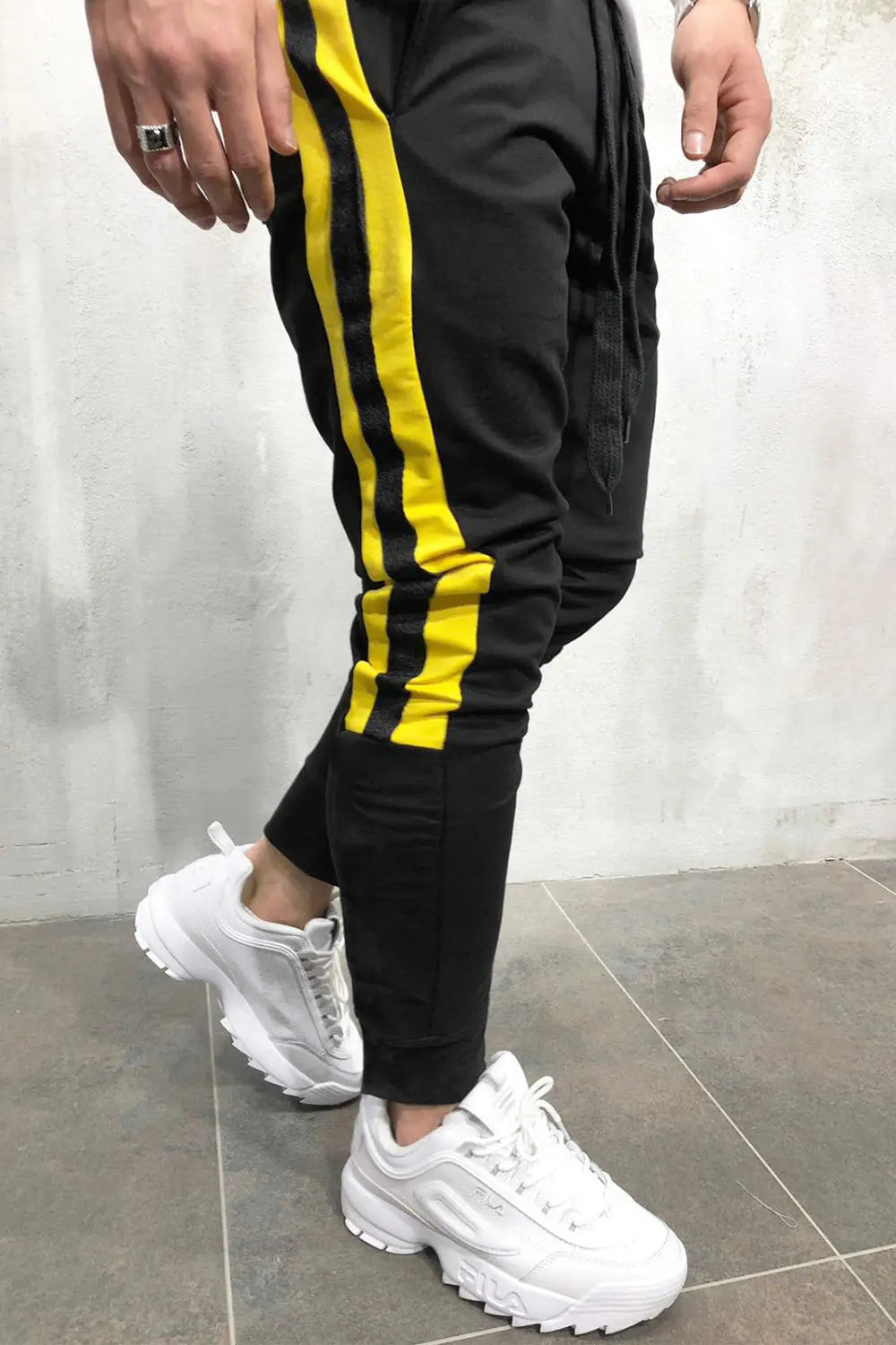 Fitness Trousers - Black Yellow - Strange Clothes