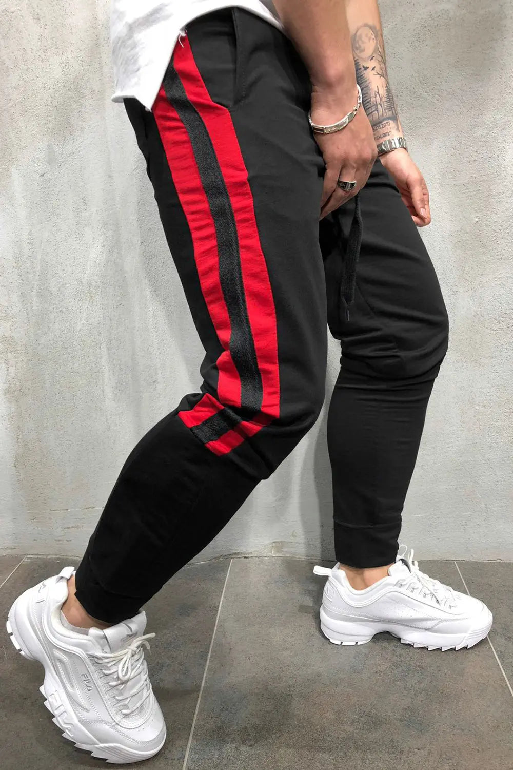 Fitness Trousers - Black Red - Strange Clothes
