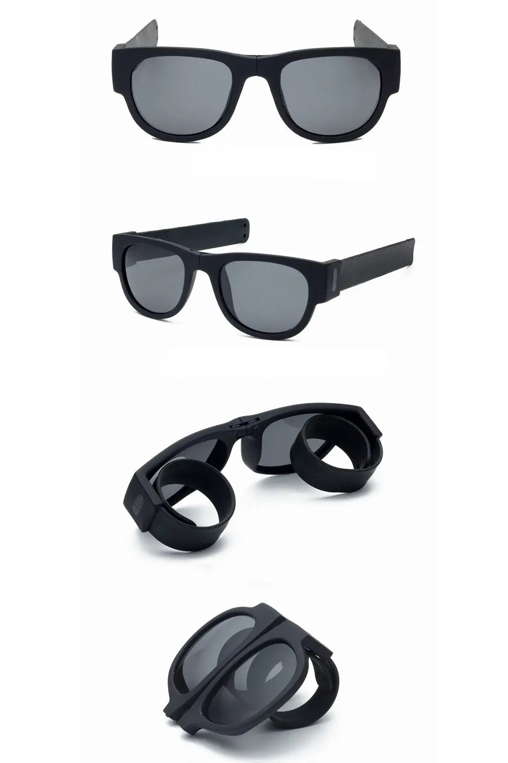 Foldable Sports Sunglasses - Black - Strange Clothes