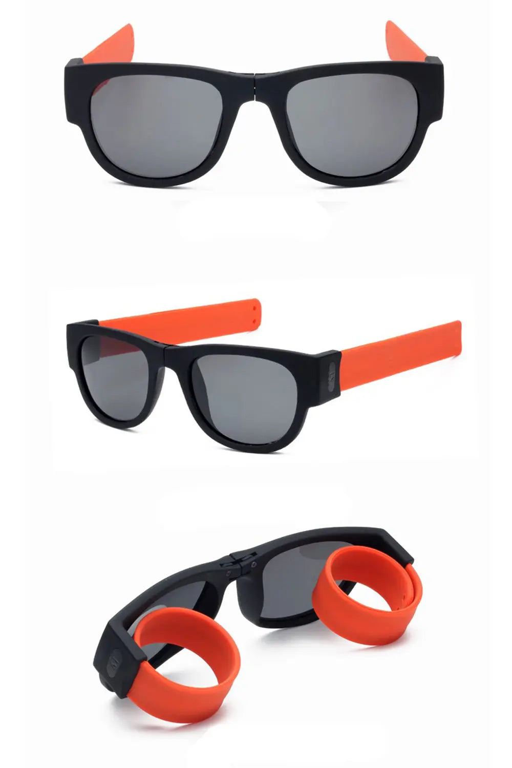 Foldable Sports Sunglasses - Orange - Strange Clothes