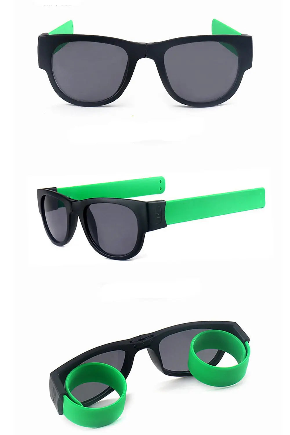 Foldable Sports Sunglasses - Green - Strange Clothes
