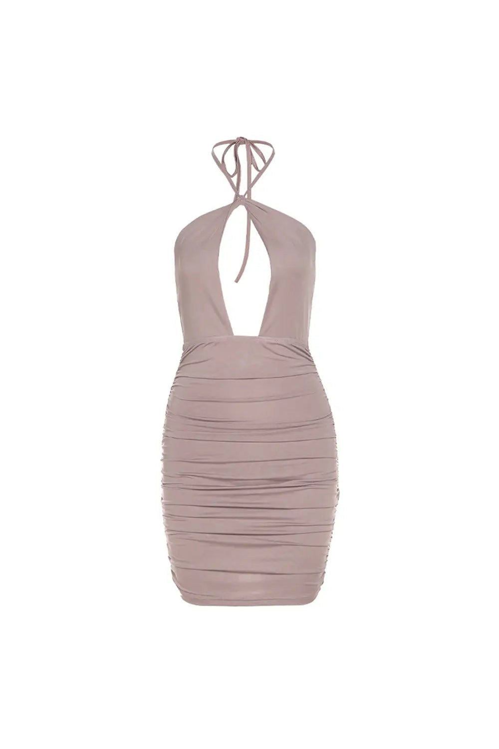 Folds Slim Sheath Package Dress - Pink - Strange Clothes