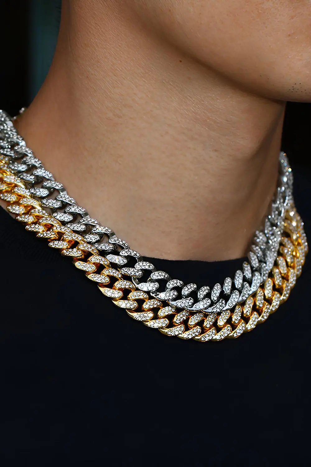 Hip Hop Alloy Necklace - Gold Silver - Strange Clothes