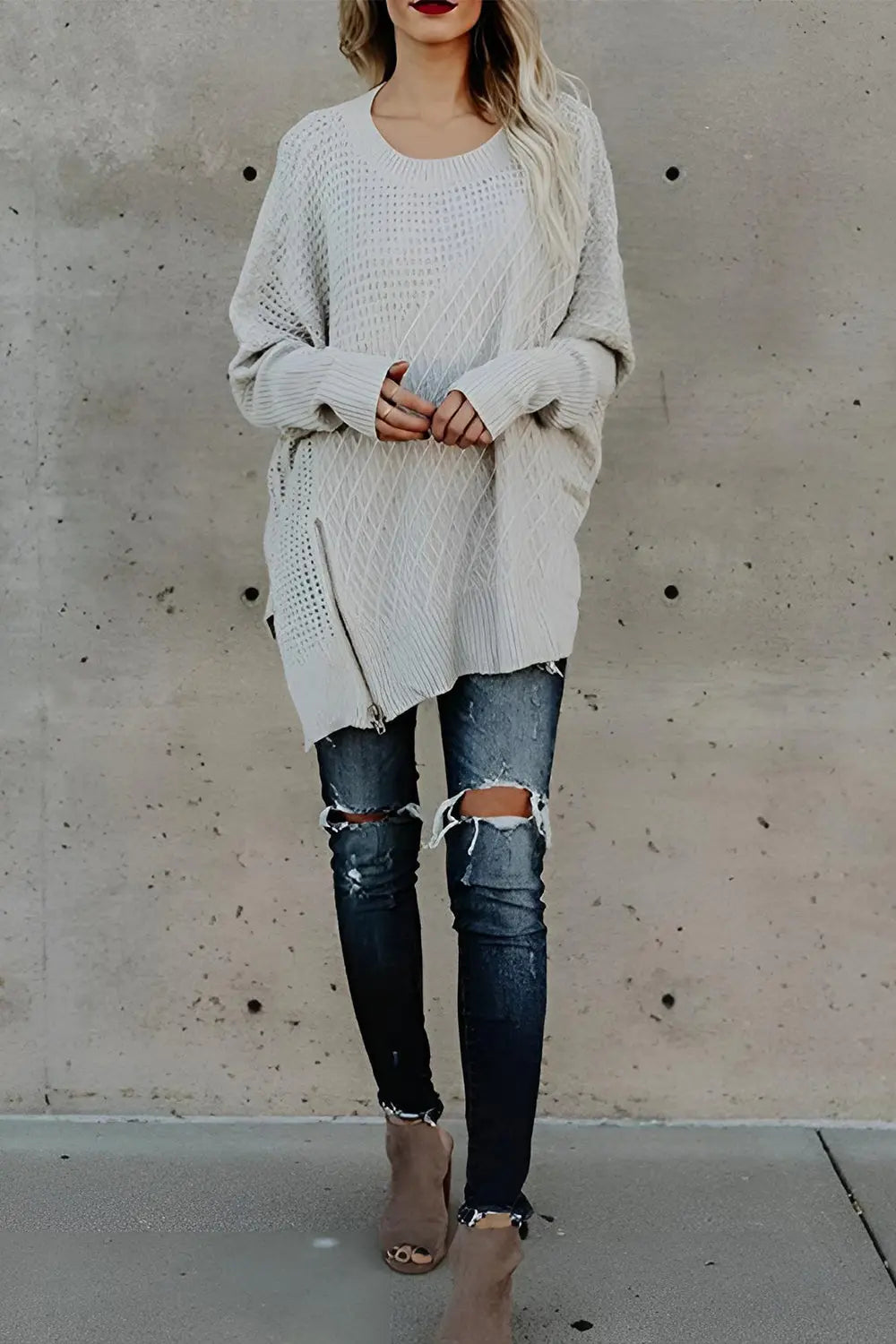 Irregular Sweater - Gray - Strange Clothes