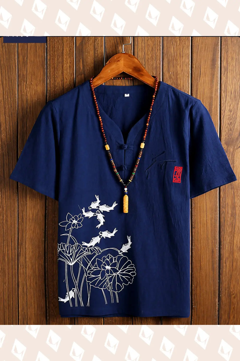 Koi Carp T-Shirt - Navy Blue - Strange Clothes