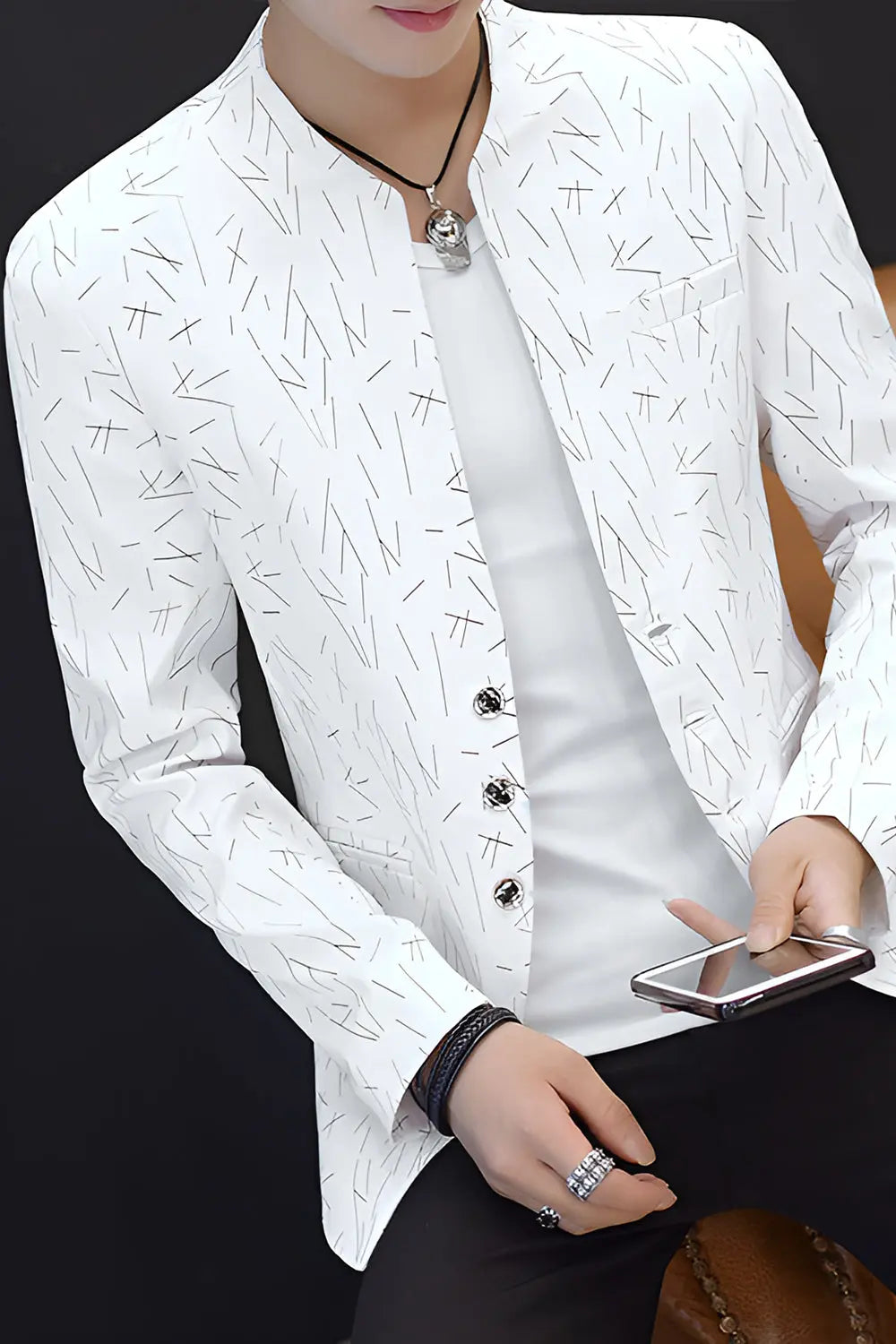 Korean Elegant Jacket - White - Strange Clothes
