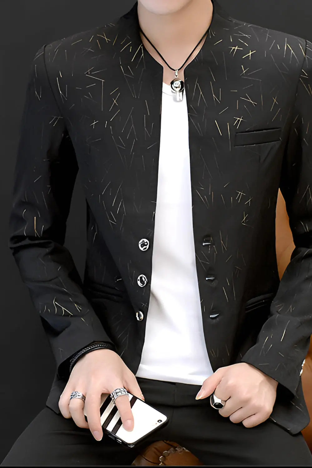 Korean Elegant Jacket - Black - Strange Clothes
