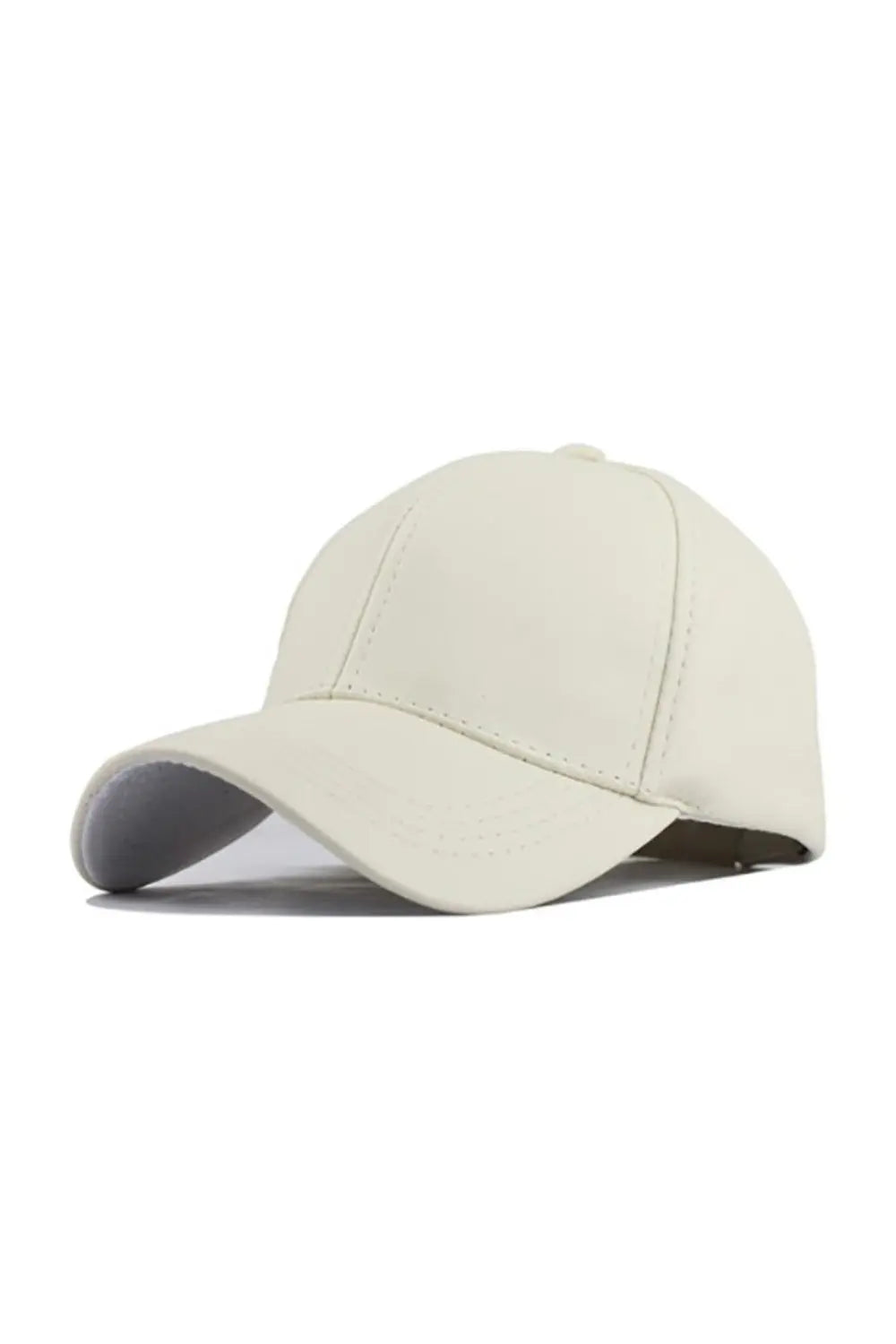 Leather Baseball Cap - White - Strange-Clothes