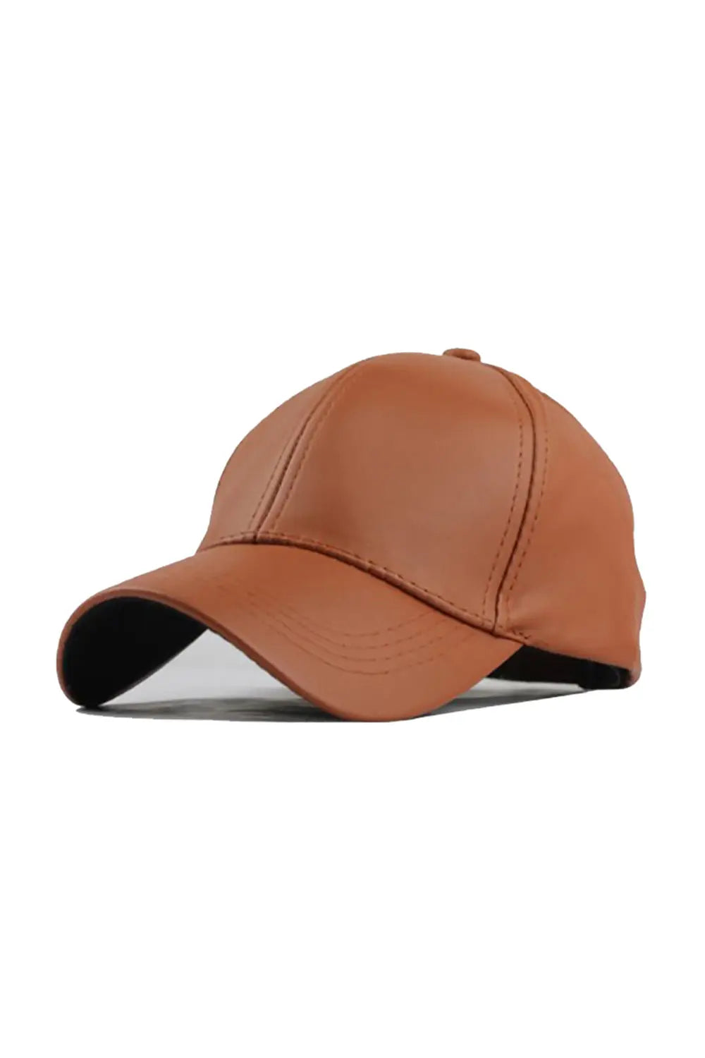 Leather Baseball Cap - Brown - Strange-Clothes