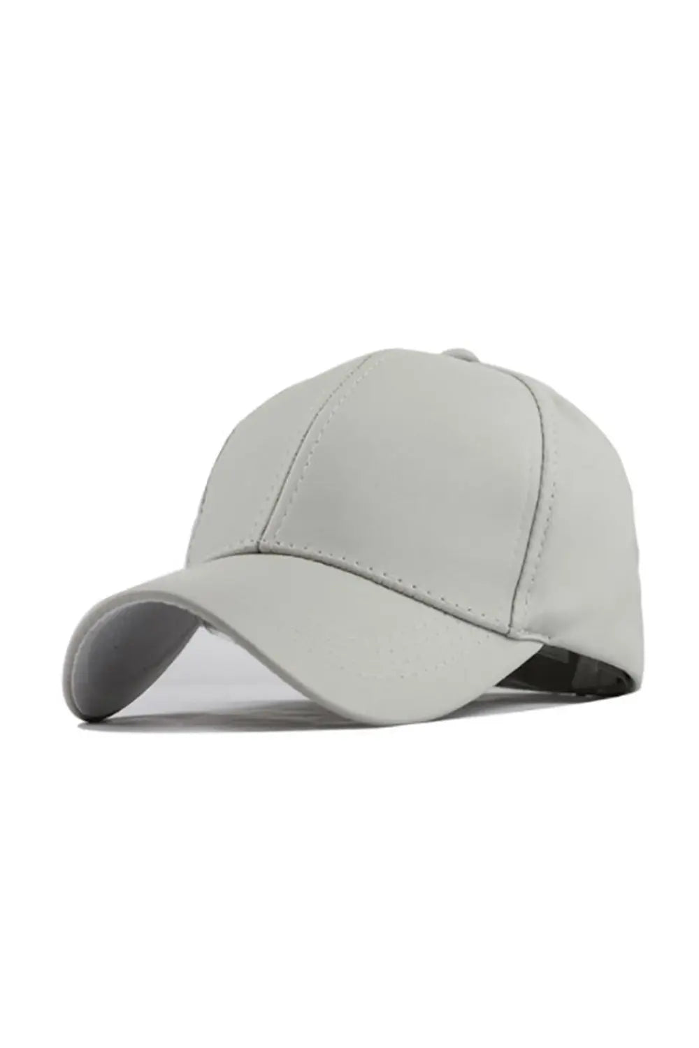 Leather Baseball Cap - Gray - Strange-Clothes