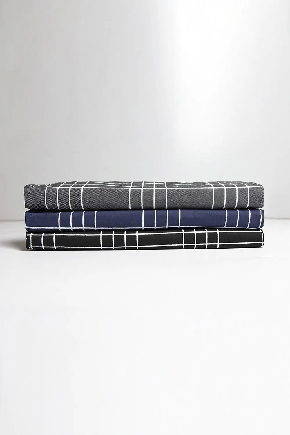 Plaid Striped Slacks - Blue Grey Black  - Strange Clothes