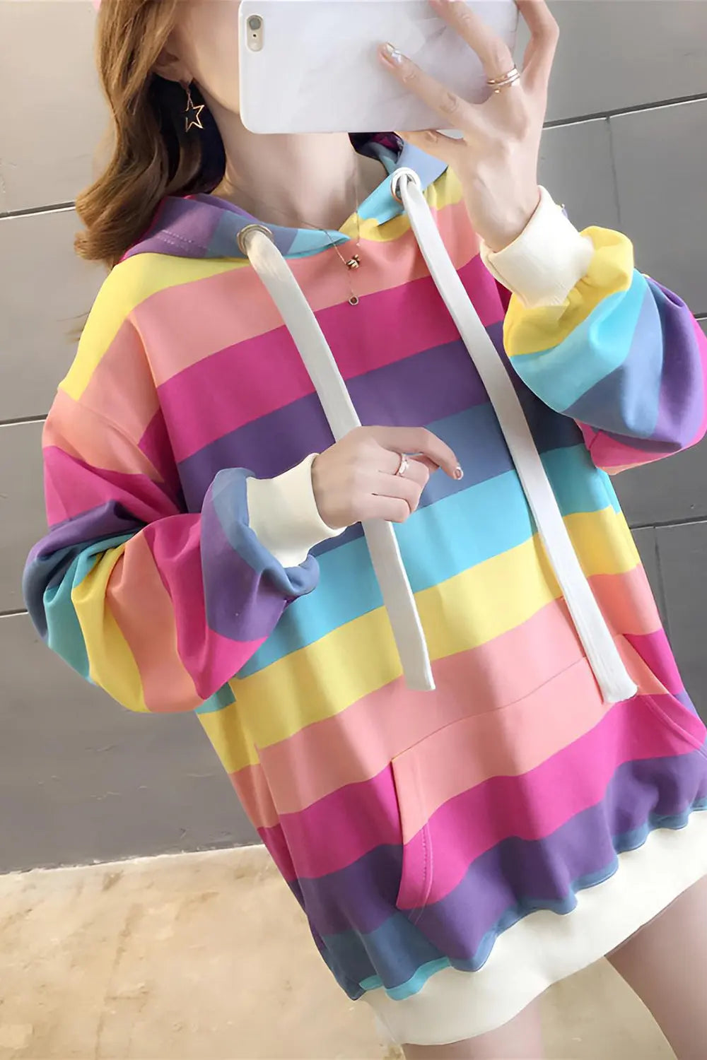 Rainbow Stripes Hoodie - Strange Clothes