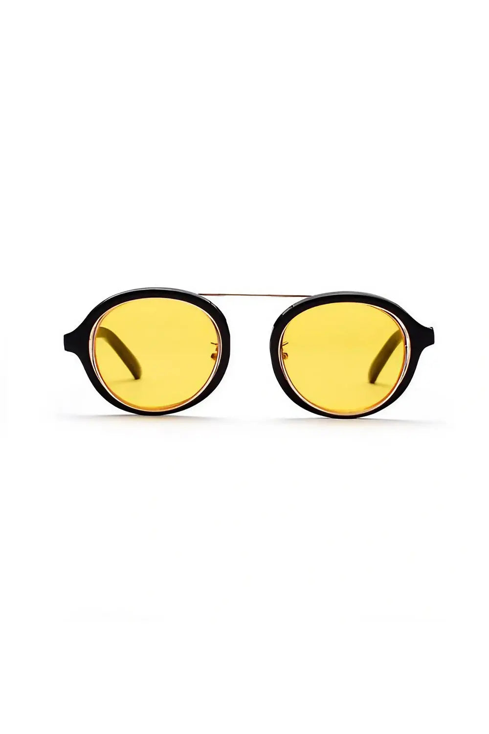 Round Vintage Sunglasses - Yellow - Strange Clothes