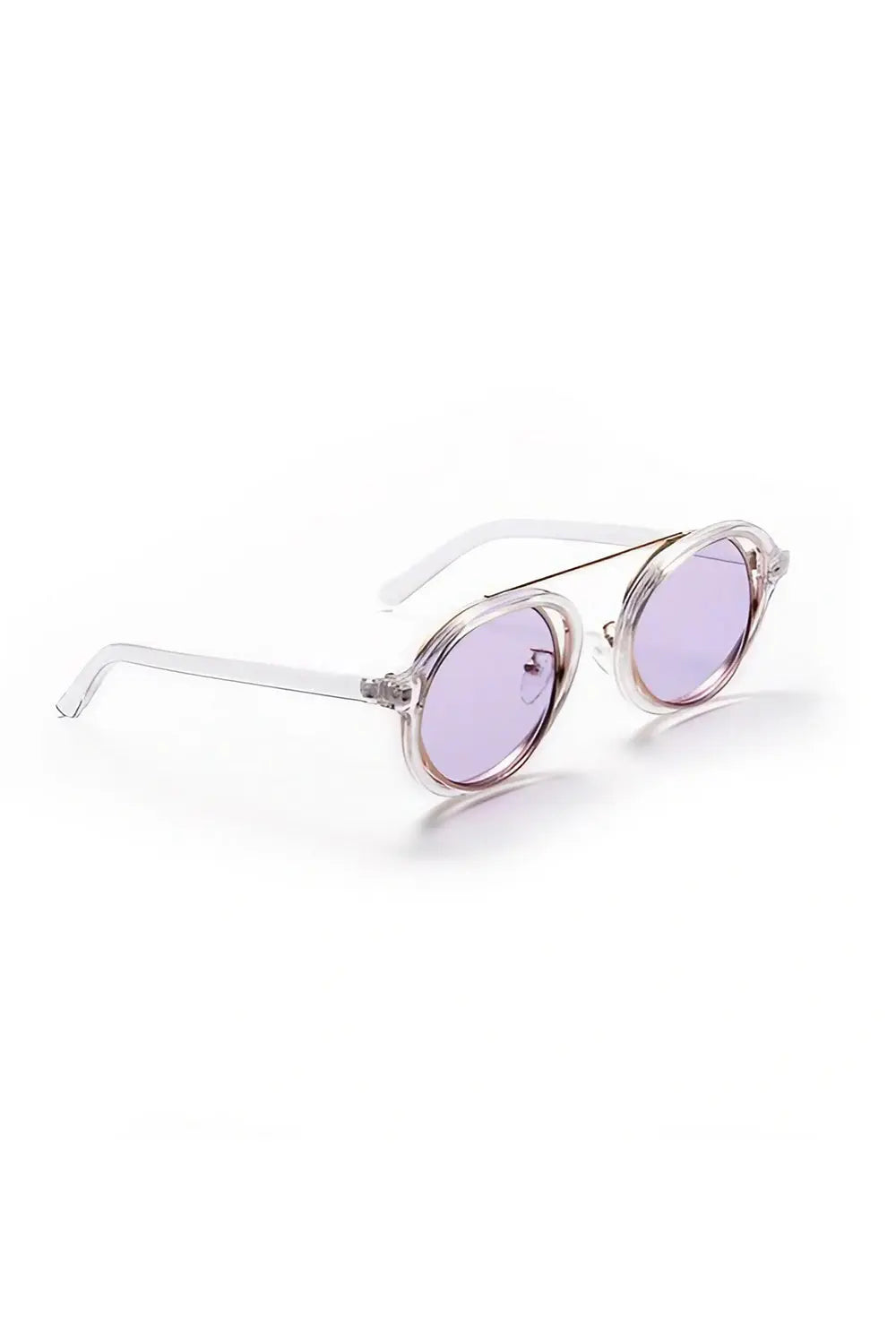 Round Vintage Sunglasses - Purple - Strange Clothes