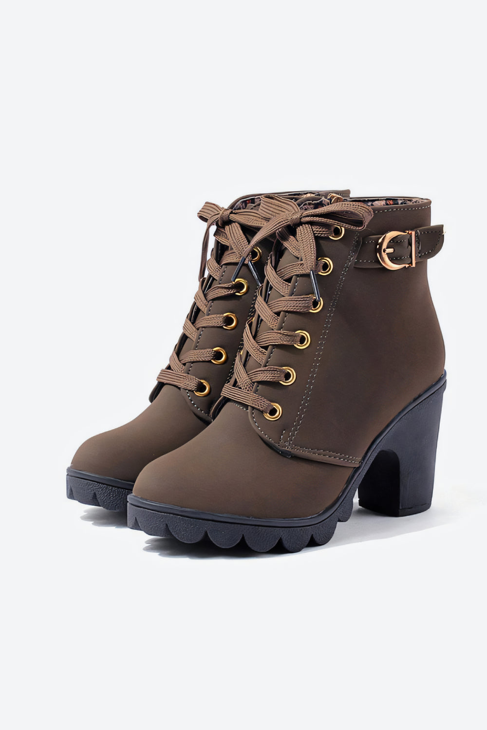 Strap It Martin Booties - Army Green - Strange Clothes