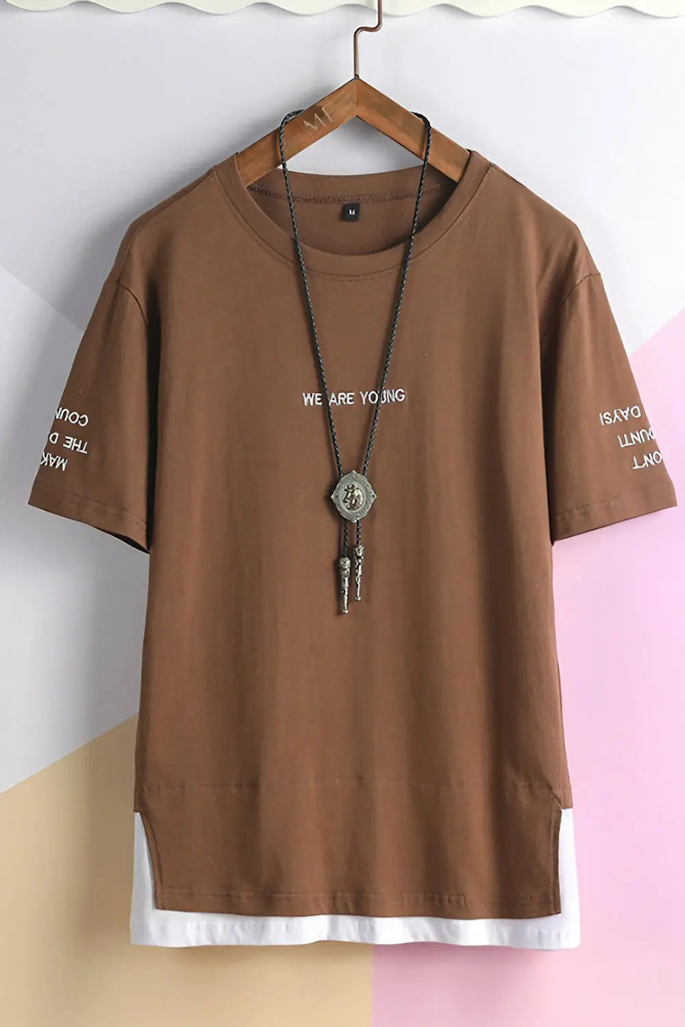 We Are Young T-Shirt - Brown - Strange Clothes