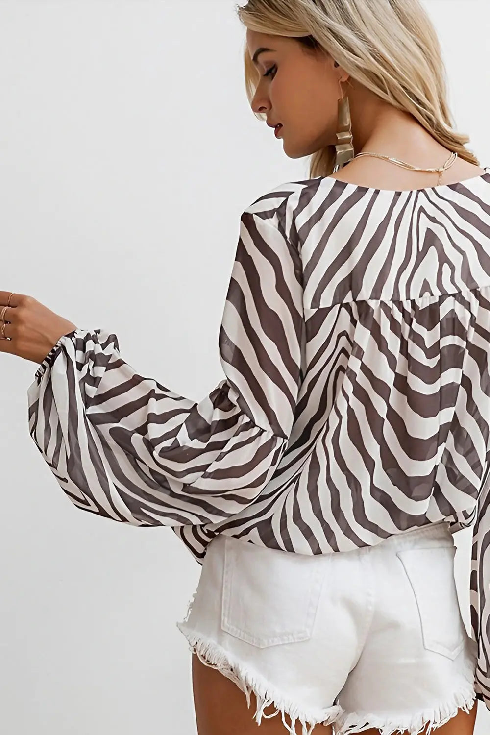 Zebra Striped Shirt - Khaki - Strange Clothes